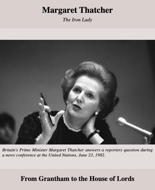 margaret thatcher tribute page